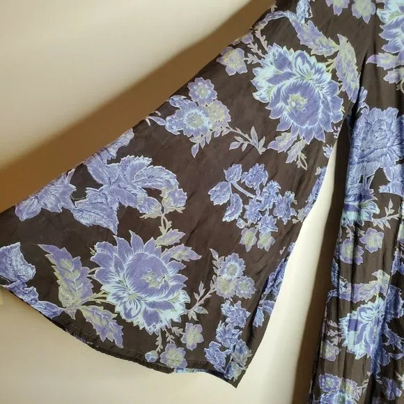 Free People Melrose Floral maxi  bell sleeve dress - Picture 6 of 7